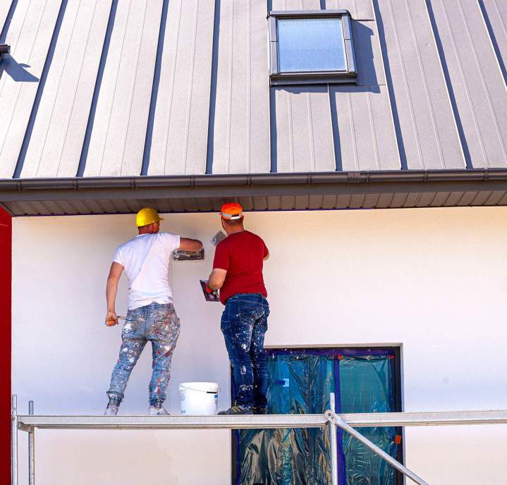 Réparation de revêtements décoratifs en enduit à base de chaux